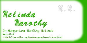 melinda marothy business card
