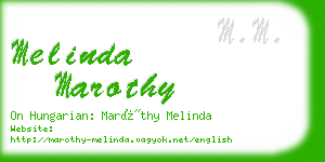 melinda marothy business card